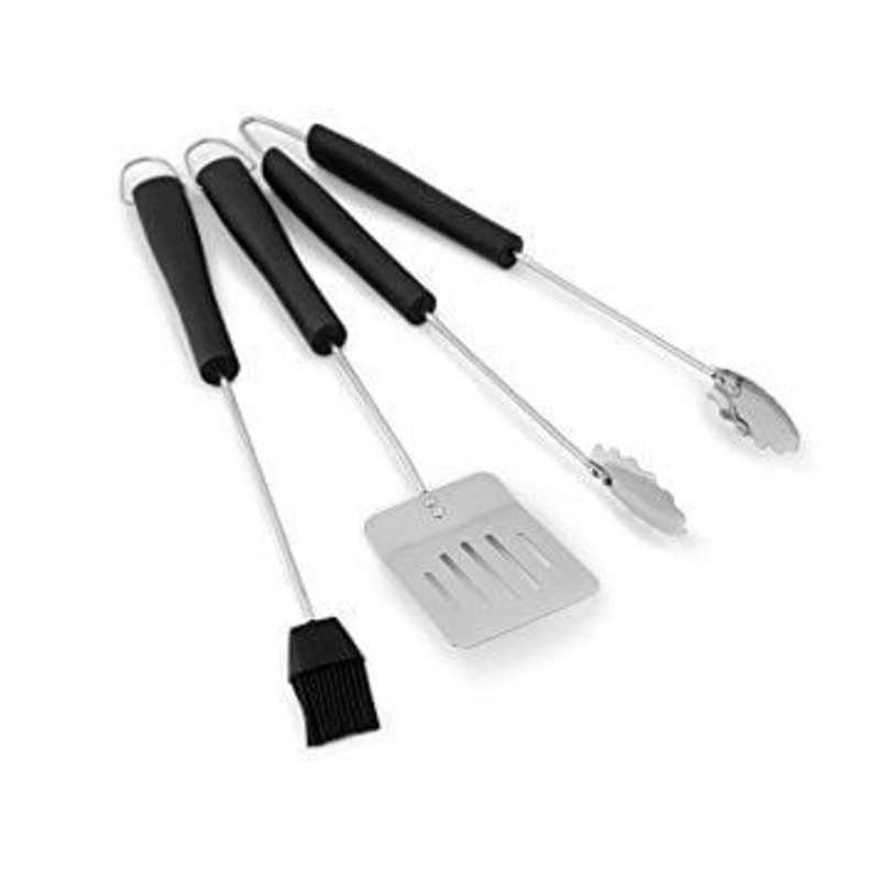 GrillPro 3-Piece Metro Black Stainless Steel Tool Set With Accents – 42120