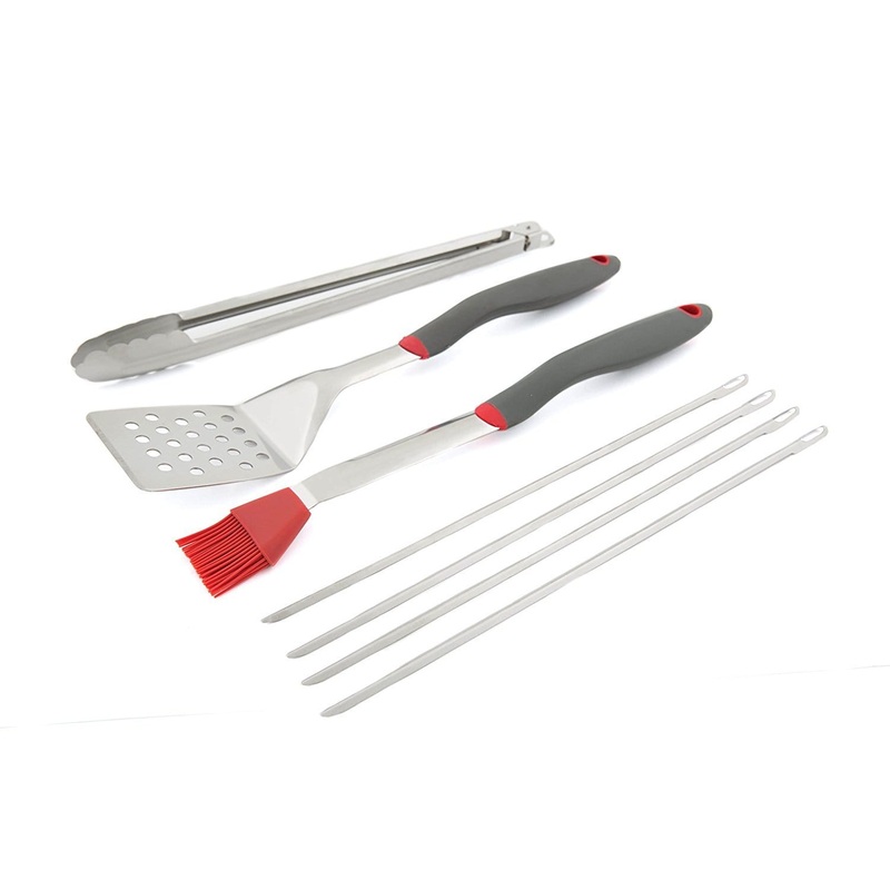 GrillPro Stainless Steel Tool Set w/ Ergo Grips (7-Piece)