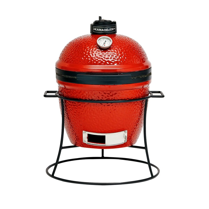 Kamado Joe – Joe Jr. Red w/ Cart, Heat Deflector & Tools