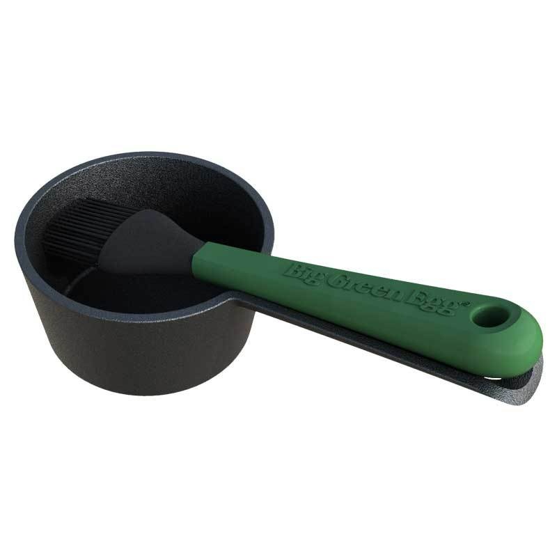 Big Green Egg 117663 Cast-Iron Sauce Pot w/ Brush