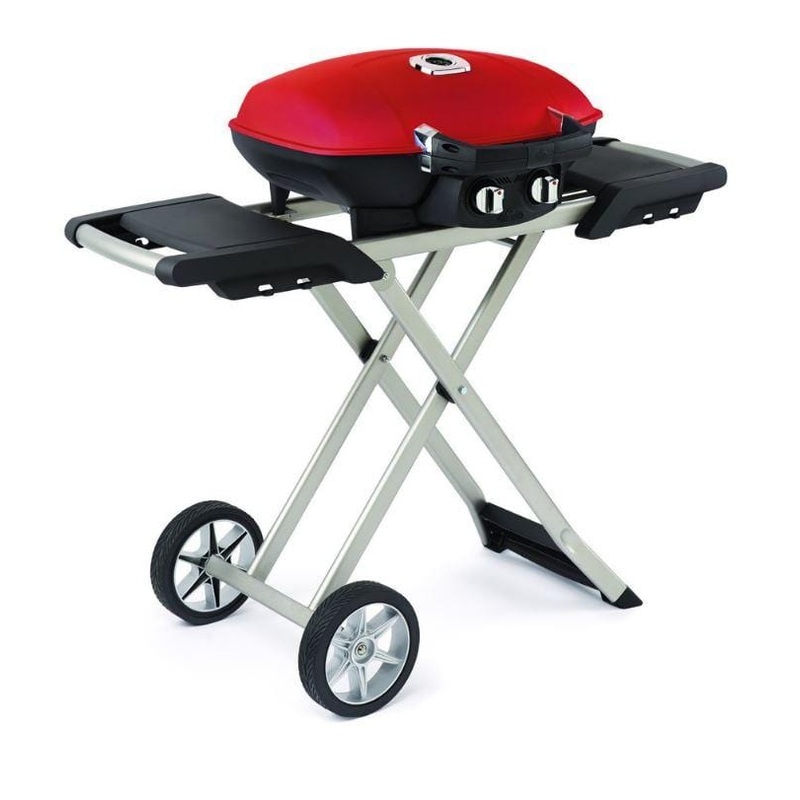 Napoleon TravelQ 285 X Portable Grill + Scissor Cart & Griddle (Red) – TQ285X-RD-1-A
