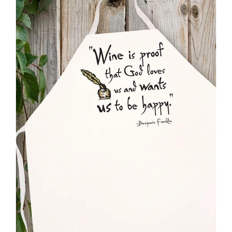 LA Imprints Attitude Apron – Wine is Proof