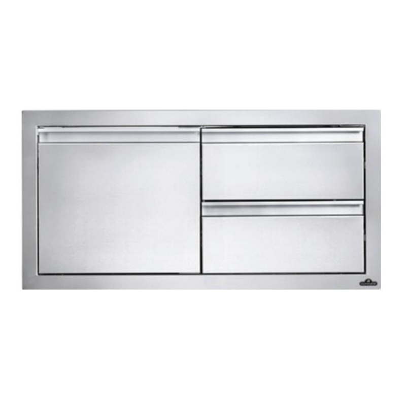 Napoleon Single Door + Double Drawer Cabinet (36 x 16) – BI-3616-1D2DR