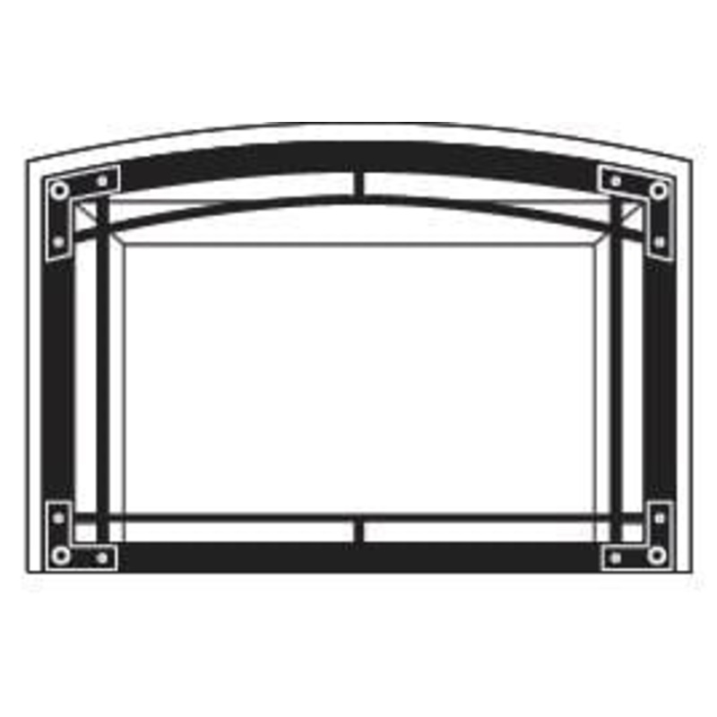 Regency Vignette Metallic Black Decorative Arched Faceplate (Horizon L/HRI6E) – 299-845