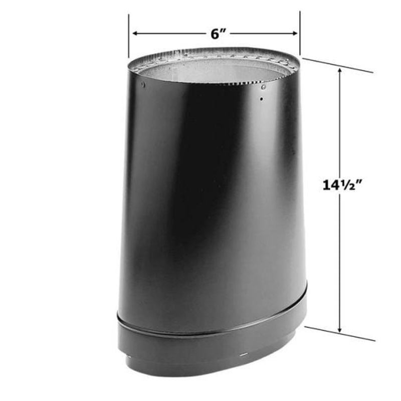 Vermont Castings 6 x 14.5 Duravent DVL Double Wall Oval-to-Round Adapter – DV-6DVL-ORAD