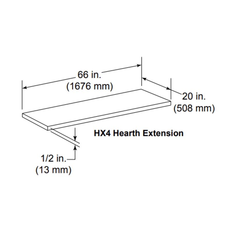 Vermont Castings Hearth Extension for 42 Models (66x20x1/2) 5 Pack – HX4M