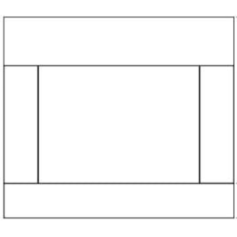 Regency Verona 54 Pure Black Glass Surrounds – 4 Piece Design (Horizon HZ54E) – 478-951