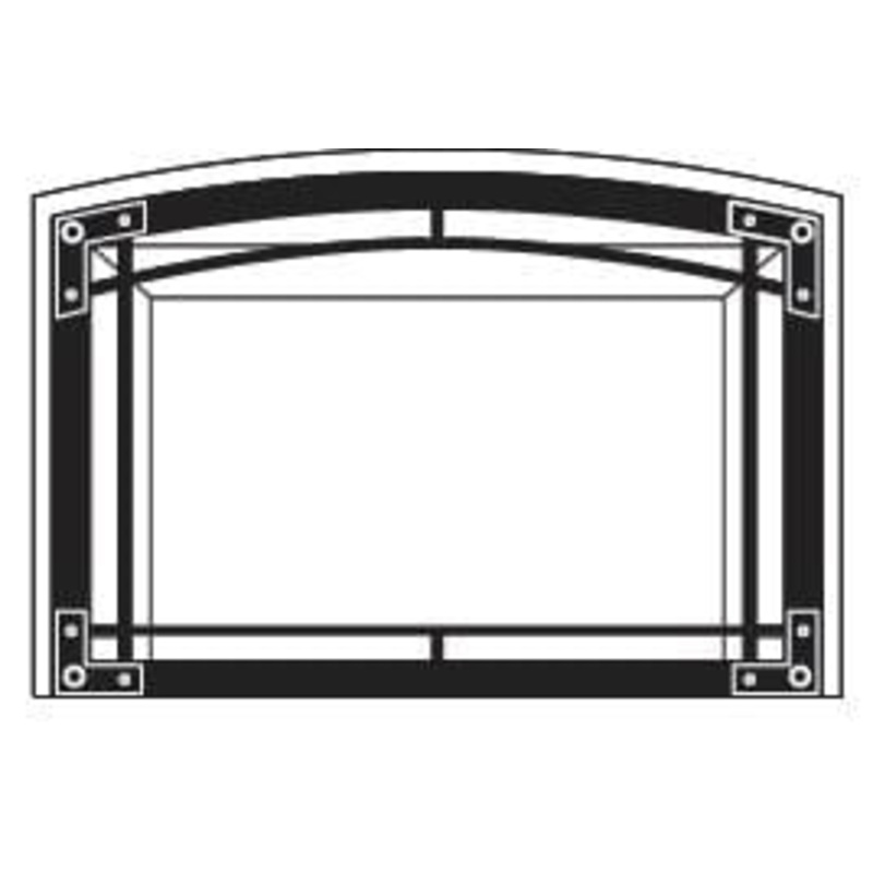 Regency Vignette Decorative Arched Metallic Black Faceplate (L/HRI3E) – 717-845