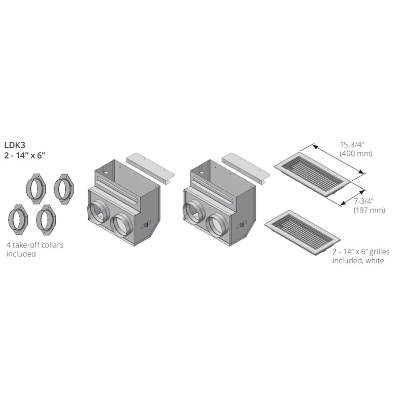Valor 2-14 Plenums-Includes Grilles (Side Mounted) – LDK3