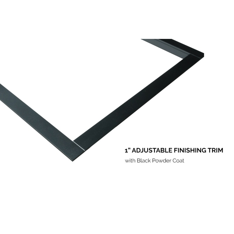 Valor Black Adjustable 1 Finishing Trim (L2 Series) – 1775LFB