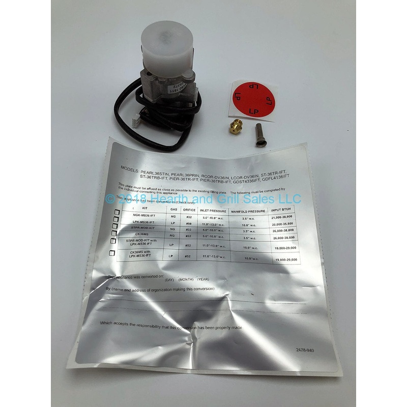 Majestic Natural Gas to Propane Gas Conversion Kit (Pearl II 36) – LPK-MS36-IFT