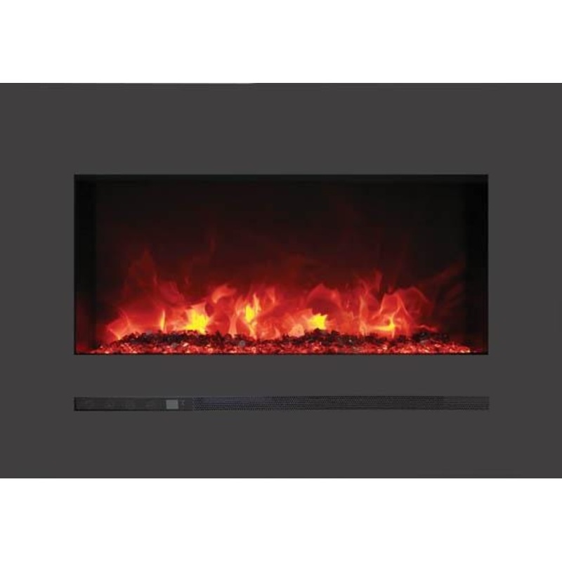 Amantii Wall/Flush-Mount 26 Electric Fireplace w/ Steel Surround