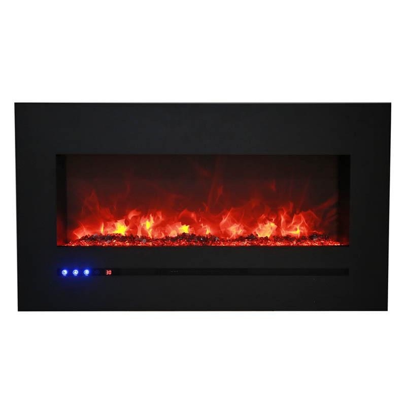 Amantii Wall/Flush-Mount 34 Electric Fireplace w/ Steel Surround