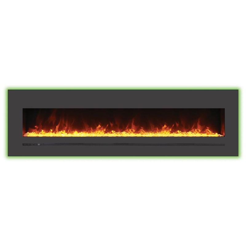 Amantii Wall/Flush-Mount 72 Electric Fireplace w/ Steel Surround