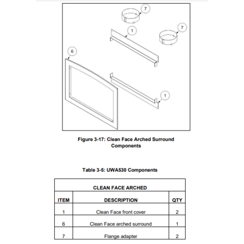 Ambiance Fireplaces Arched Clean Face Kit – UWA530