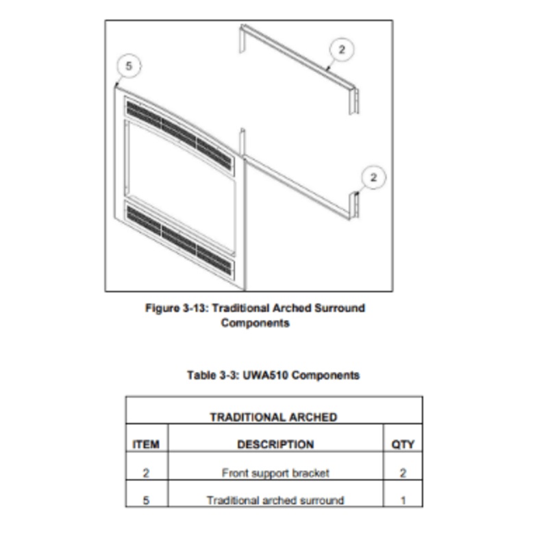 Ambiance Fireplaces Arched Traditional Surround – UWA510