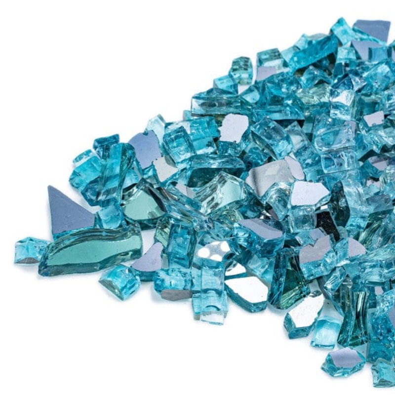 Linzel Distributing Light Blue 1/4 Reflective Lava Glass 10 lb Jar – BM/50686