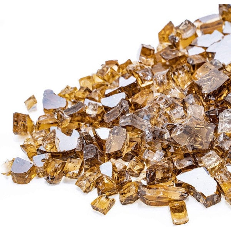 Linzel Distributing Sunset Reflective Amber 1/4 Reflective Lava Glass 10 lb Jar – BM/50695