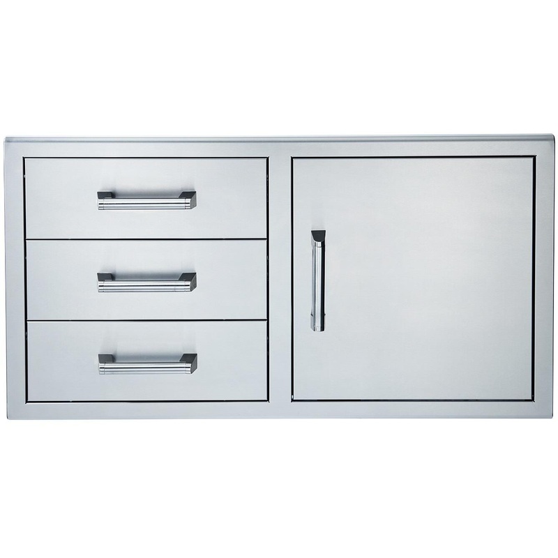 Primo 42 Stainless Steel Single Door with Triple Drawers – BSAW4222ST