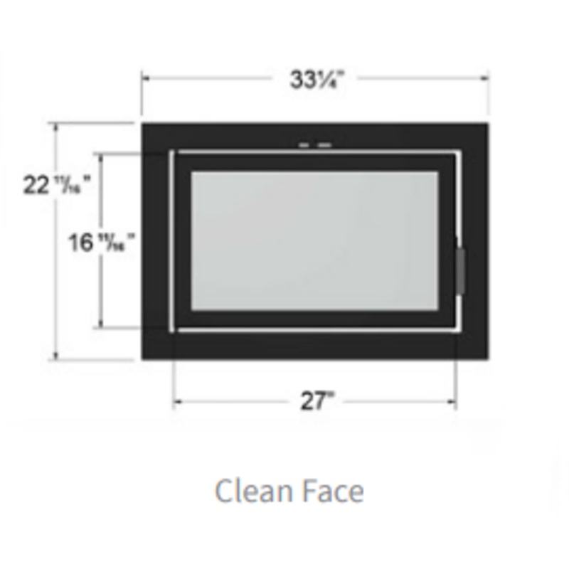 Ambiance Fireplaces Metallic Black Clean Face Surround (Astra 24) – 24ATFA-12