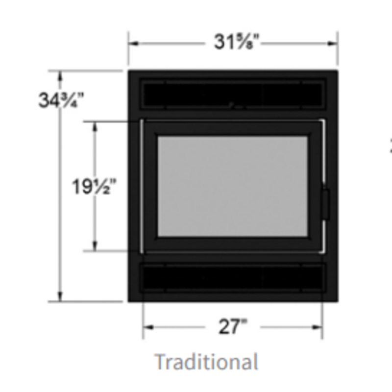 Ambiance Fireplaces Metallic Black Traditional Surround (Astra 32/38) – 3238ATFA-11