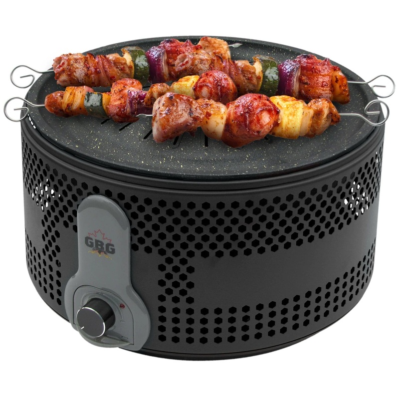 Georgian Bay Grills Canadian Hot Stone Charcoal Grill (Black)