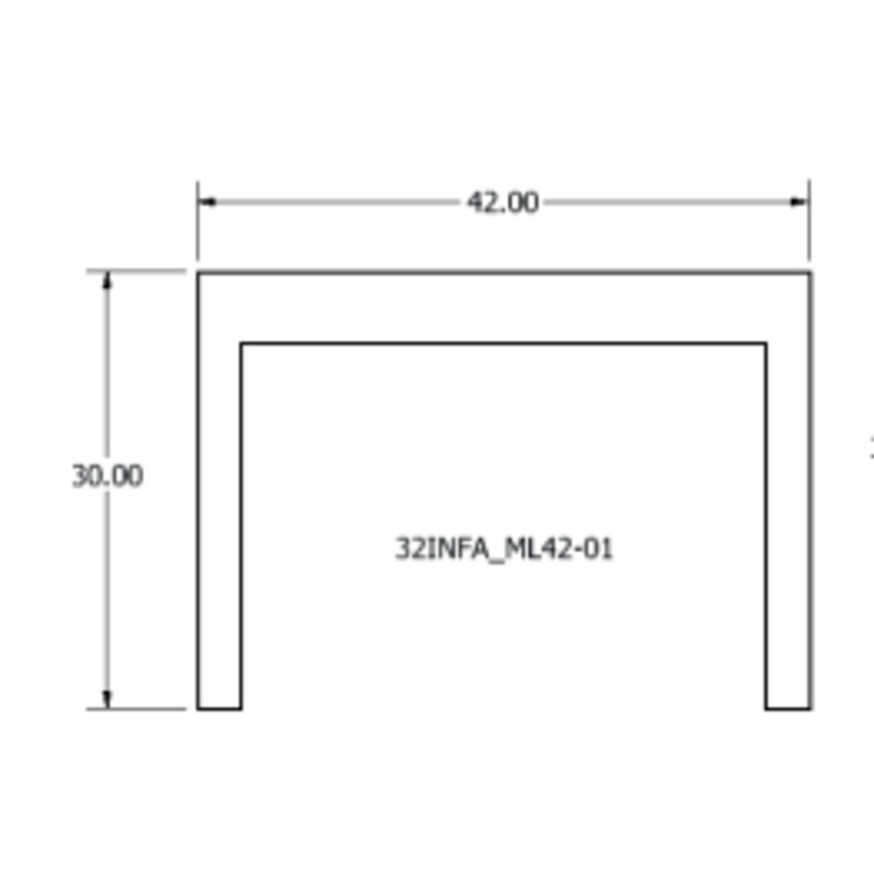 Ambiance Fireplaces Metallic Black 18 Gauge Backplate 42 X 30 (Flair 34) – 32INFA_ML42-01