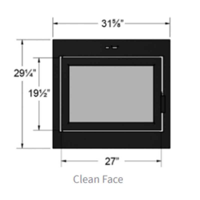 Ambiance Fireplaces Metallic Black Clean Face Surround (Astra 32/38) – 3238ATFA-12