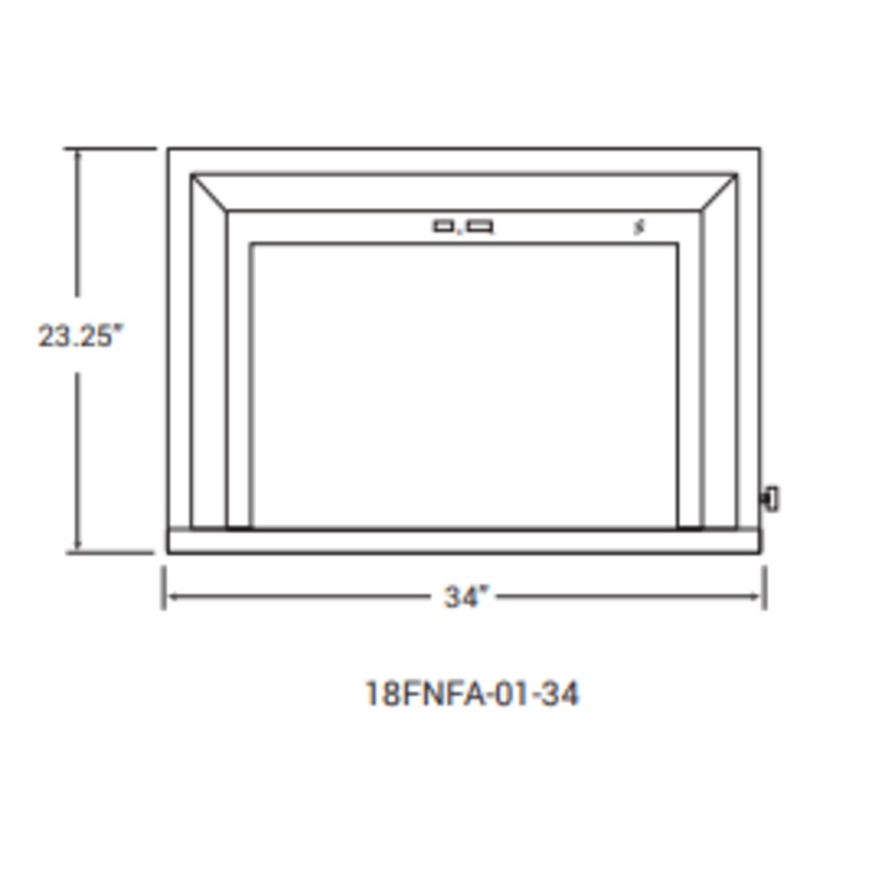 Ambiance Fireplaces Surround 34 X 23 (Fusion 18) – 18FNFA-01-34