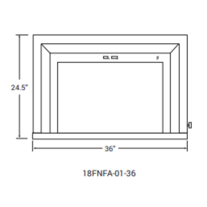 Ambiance Fireplaces Surround 36 X 24 (Fusion 18) – 18FNFA-01-36