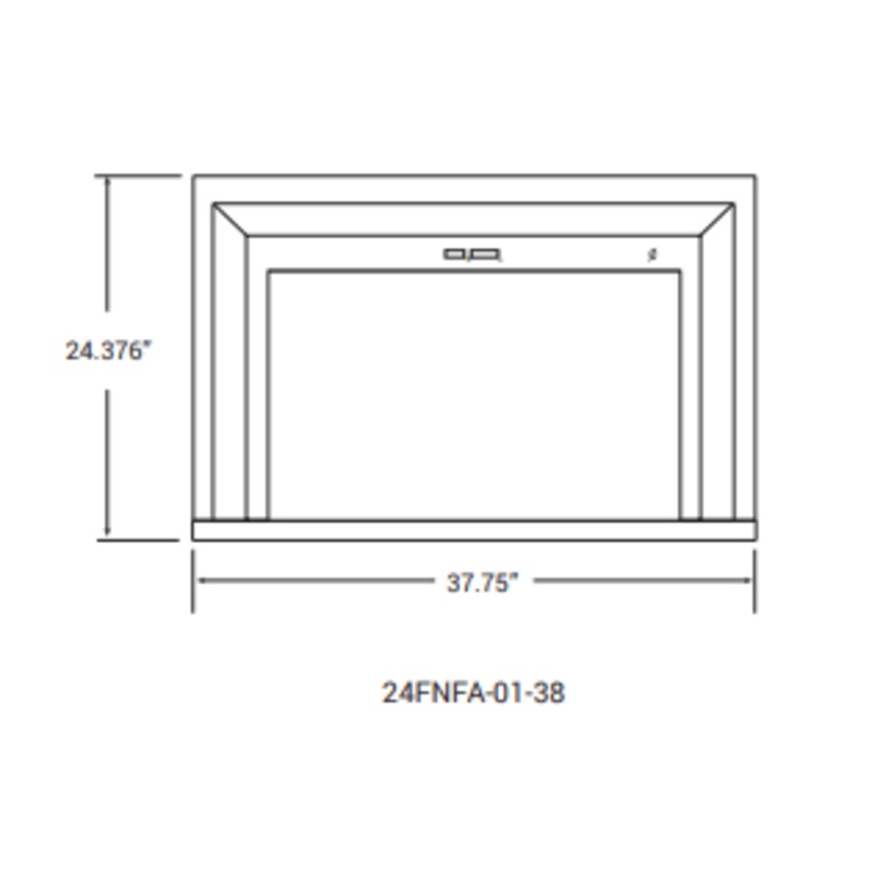 Ambiance Fireplaces Surround 38 X 24 (Fusion 24) – 24FNFA-01-38