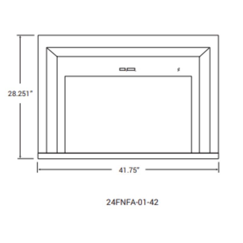 Ambiance Fireplaces Surround 42 X 28 (Fusion 24) – 24FNFA-01-42