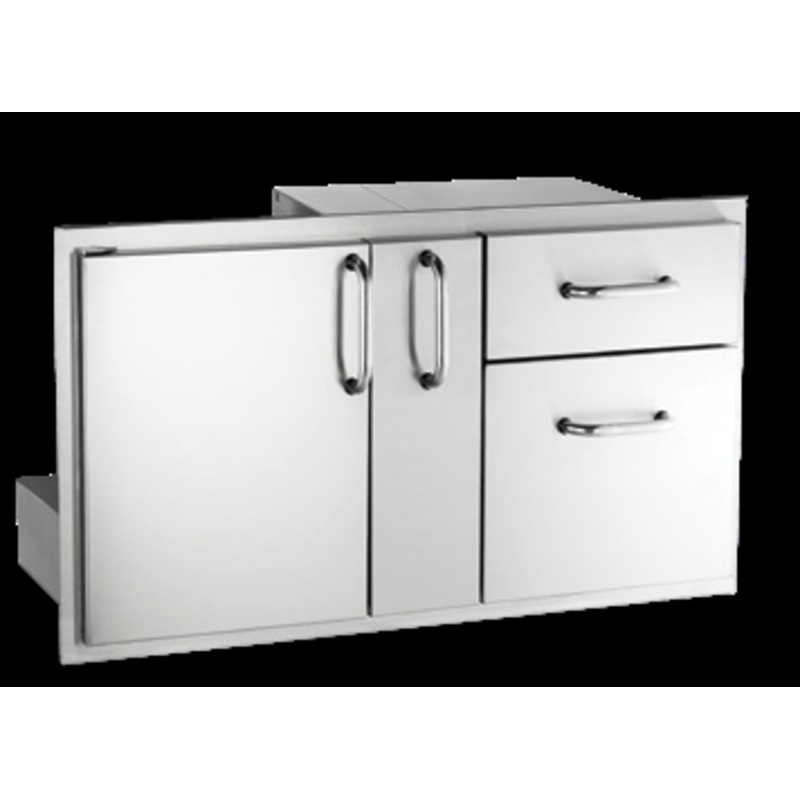 American Outdoor Grill 18 Door with Double Drawer and Platter Storage – 18-36-SSDD
