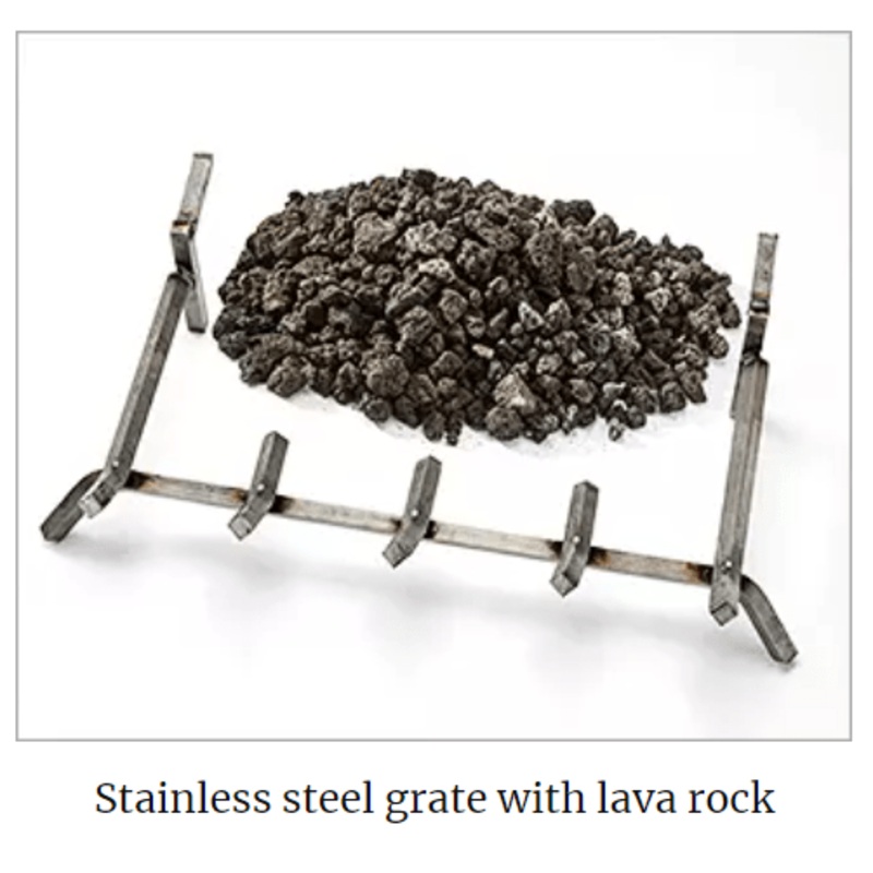 Majestic Stainless Steel Grate w/ Lava Rock (Courtyard 36) – GR-ODCOUG