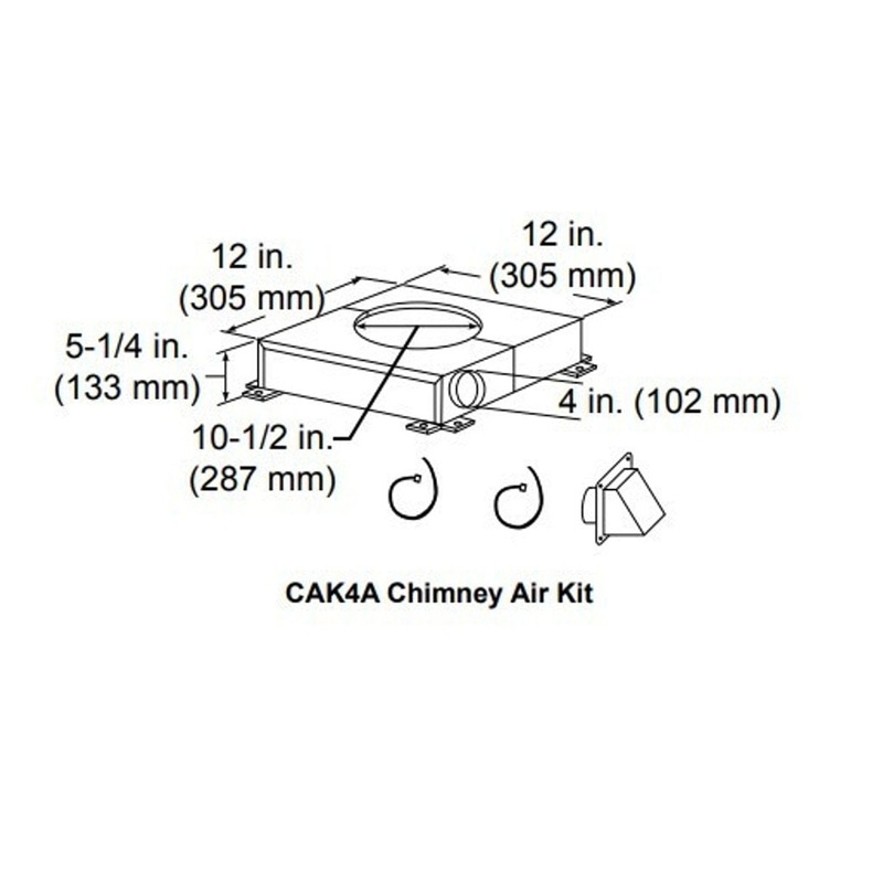 Heat & Glo Chimney Air Kit (SL300 Series) – CAK4A