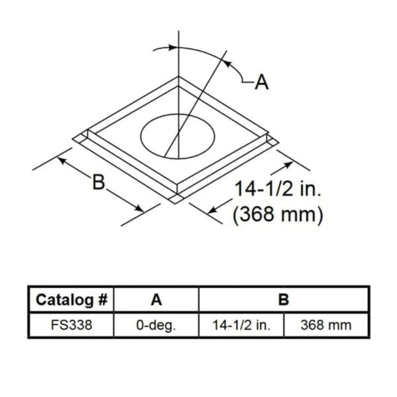 Heat & Glo Firestop for Straight Up Flue – FS338