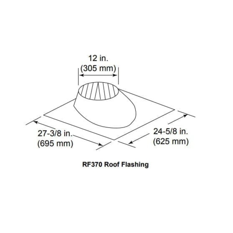 Heat & Glo Roof Flashing (0-6/12 Pitch) – RF370