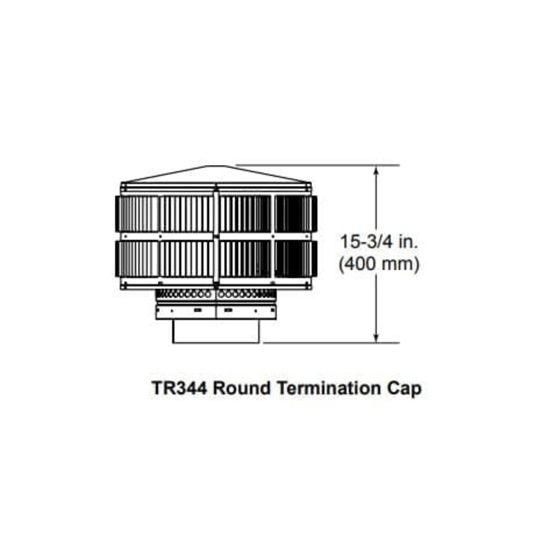Heat & Glo Round Termination Cap – TR344