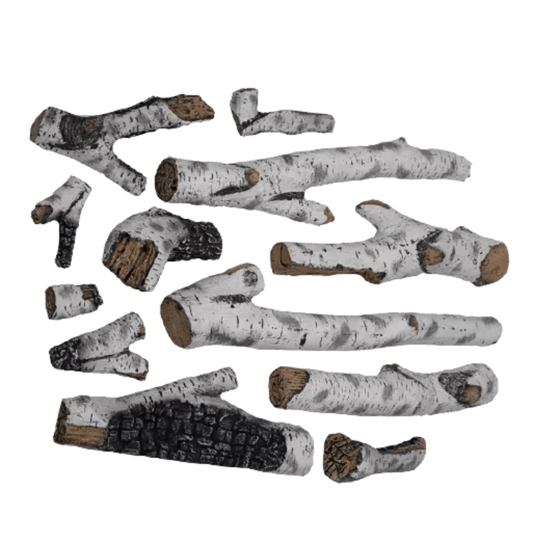 Amantii Designer Birch Media Kit (12 Logs) – DESIGN-MEDIA-BIRCH-12PCE-LARGE