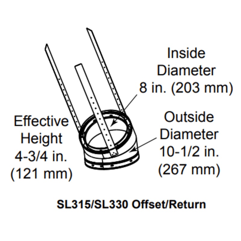 Heat & Glo 15 Degree elbow (offset and return) – SL315