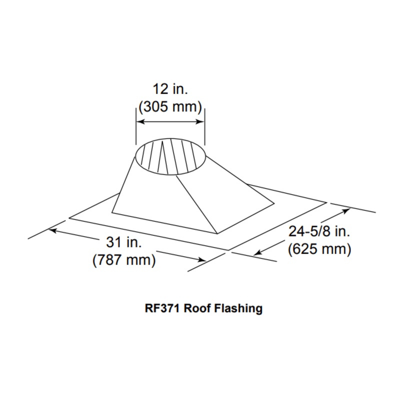 Heat & Glo 7/12 – 12/12 pitch roof flashing – RF371