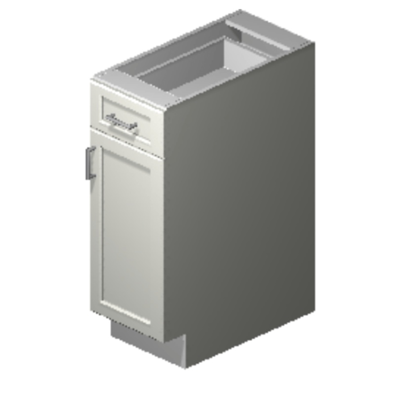 Precise Design Cabinetry – 1 Door 1 drawer Cabinet (12 Hinged Left)