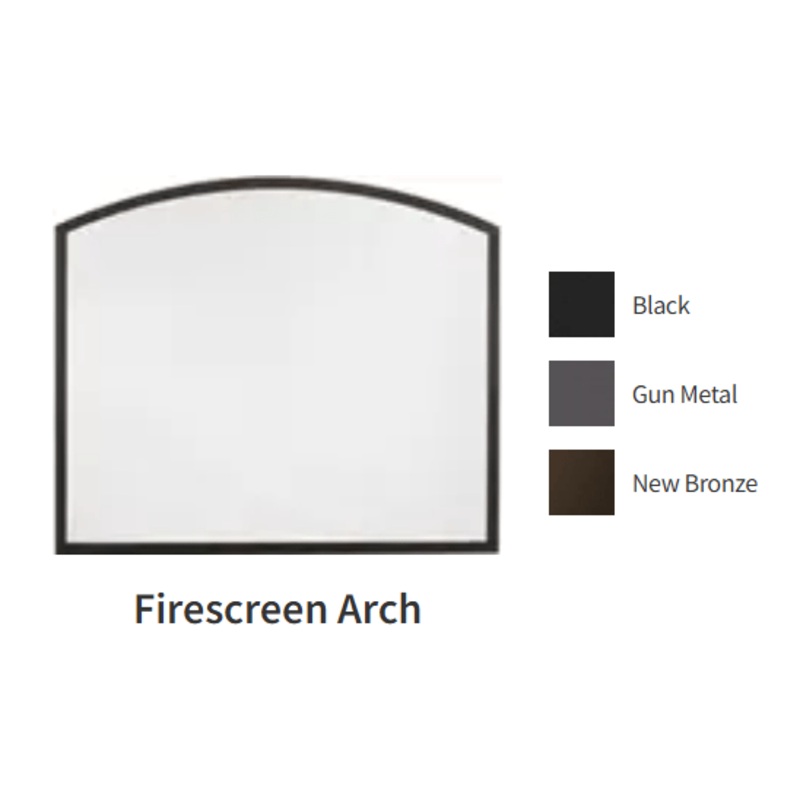 Heat & Glo 42 Arched Firescreen Front (Gunmetal) – FSA-42STIFT-GM