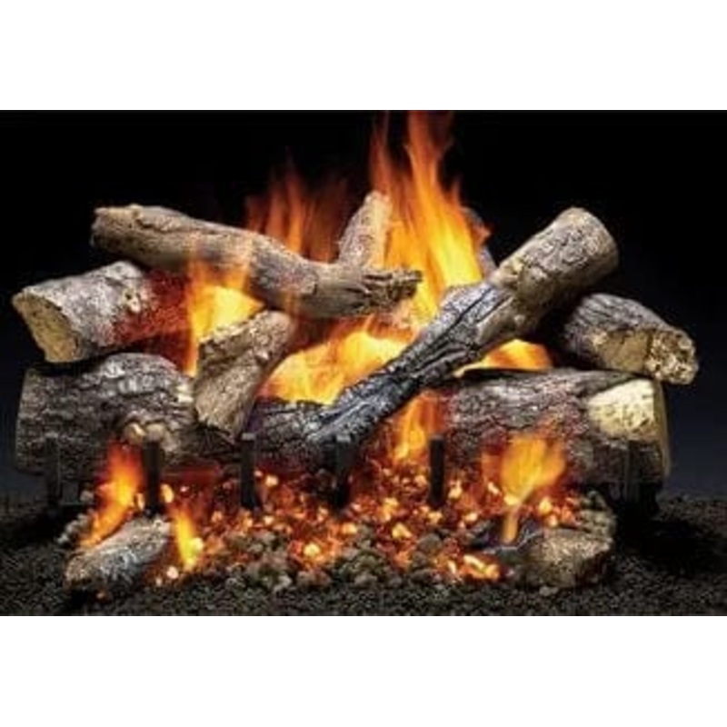 Heat & Glo 24 Fireside 3 Tier Grand Oak Gas Log Set (11 Pieces) – GO324