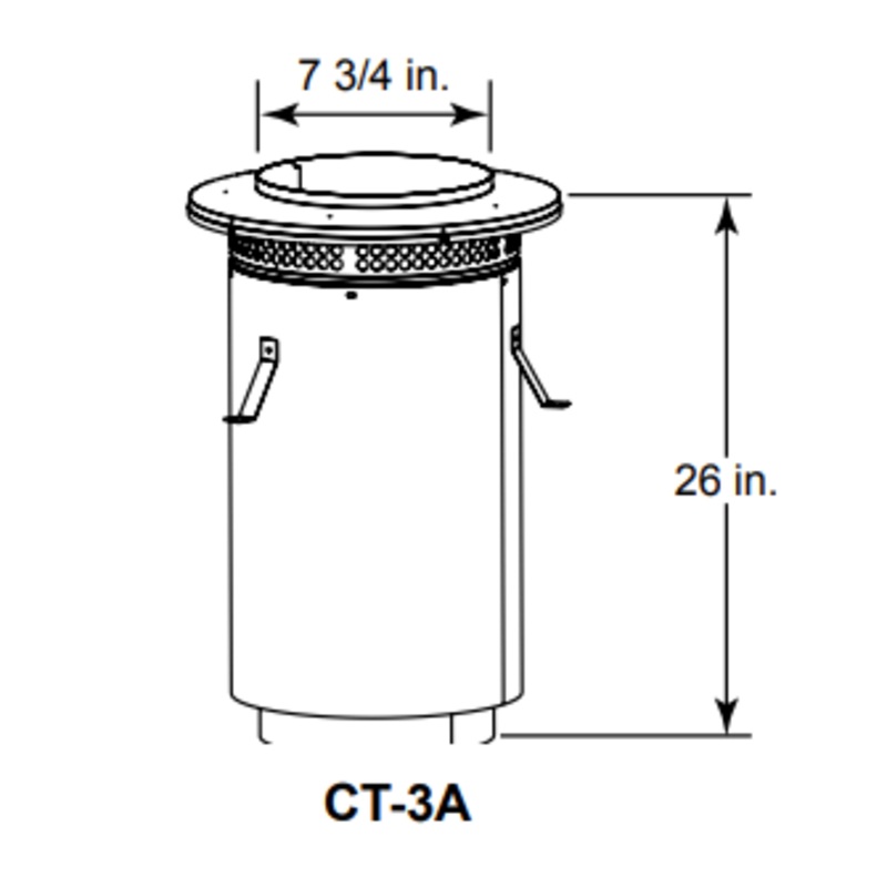 Heat & Glo SL300 Chimney Adapter (Black) – CT-3A-B