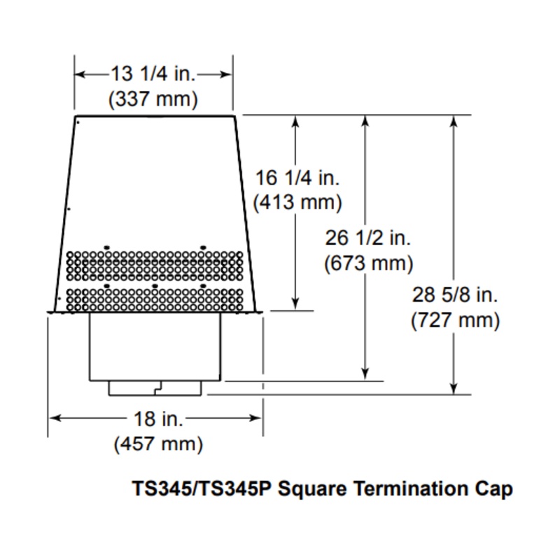 Heat & Glo Trapezoid Termination Cap – TS345