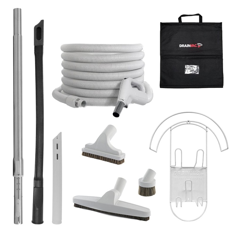 Drainvac Central Vacuum Premium Accessory Kit (35 ft.) – KIT35P