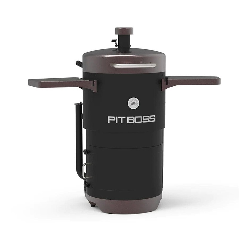 Pit Boss Charcoal Barrel Smoker, Mahogany