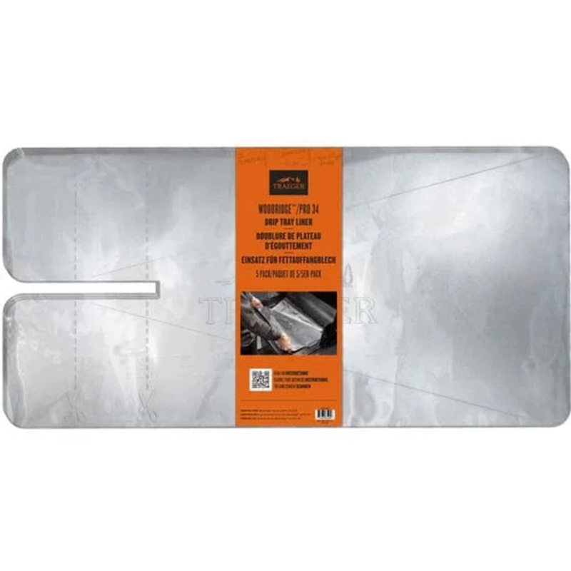 Traeger Drip Tray Liners (5-Pack Woodridge / Pro 34) – BAC818