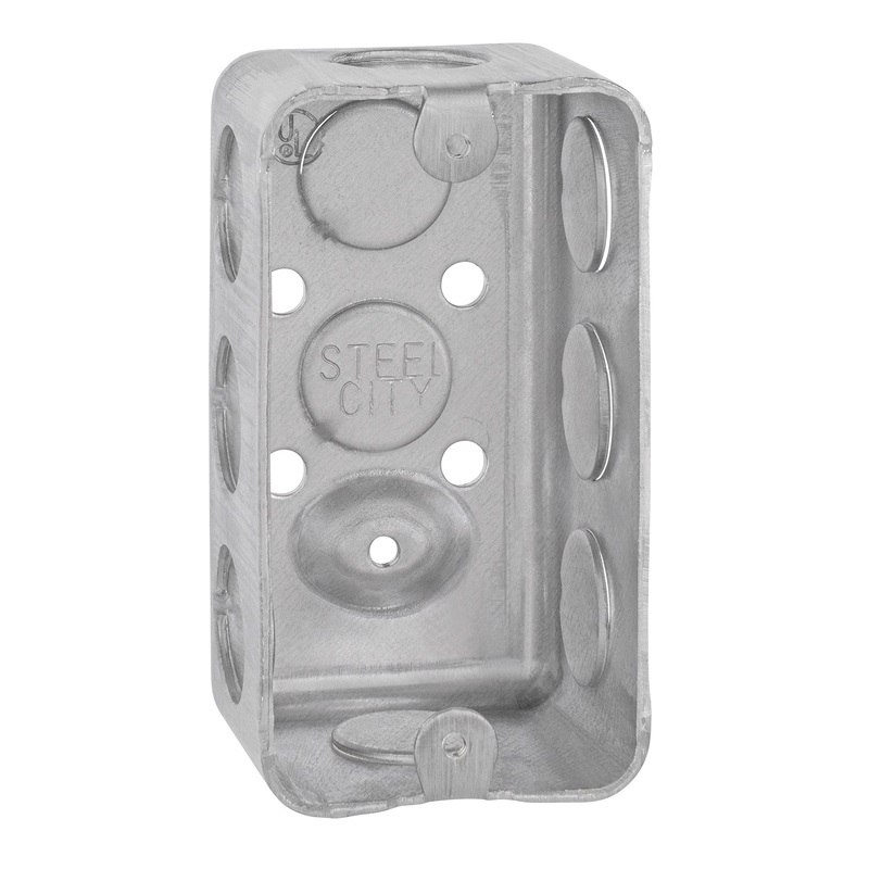 Thomas & Betts Steel City Handy/Utility Outlet Box, Drawn Construction, 4×2-1/8×1-7/8